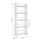 Knihovna Alexandra House Living Eg Dřevo MDP 57 x 155 x 25 cm 5 polic – obrázek 4
