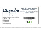Sada 3 stolů Alexandra House Living, bílé dřevo MDP, 32 x 65 x 30 cm, 24 x 65 x 30 cm, 39 x 65 x 30 cm – obrázek 5