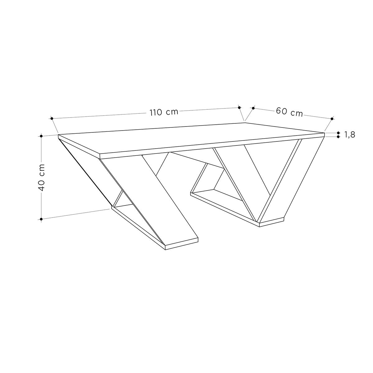 Stolní dekorace Alexandra House Living úhlopříčka, bílá, dřevo MDP 110 x 40 x 60 cm – obrázek 6