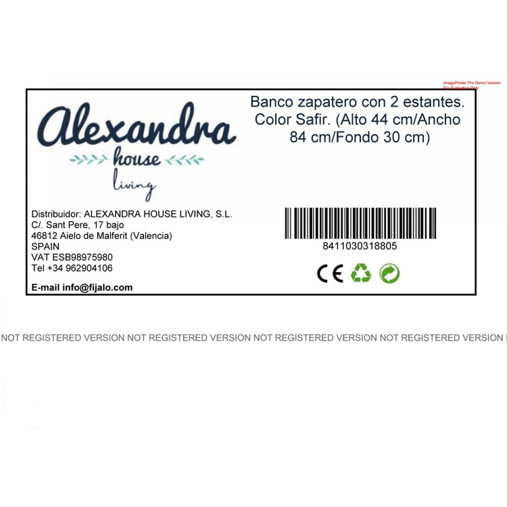 Botník Alexandra House Living hnědý 84 x 44 x 29 cm 2 police – obrázek 5