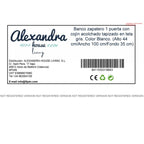 Botník Alexandra House Living bílá šedá 100 x 44 x 35 cm 2 police 1 dvířka – obrázek 5