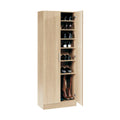 Botník Alexandra House Living světle hnědý 59 x 171 x 35 cm 2 dvířka 7 polic
