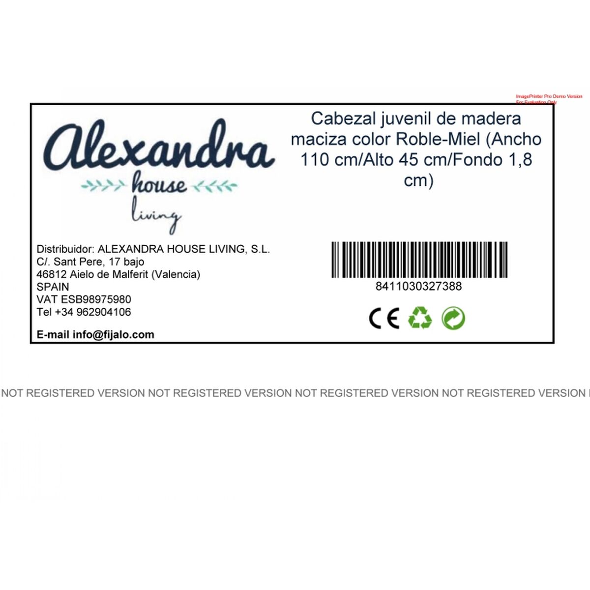 Čelo postele Alexandra House Living medové 45 x 110 x 3 cm – obrázek 4