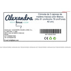 Komoda Alexandra House Living bílá 76 x 81 x 39 cm 3 zásuvky – obrázek 7