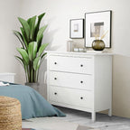 Komoda Alexandra House Living bílá 76 x 81 x 39 cm 3 zásuvky – obrázek 4