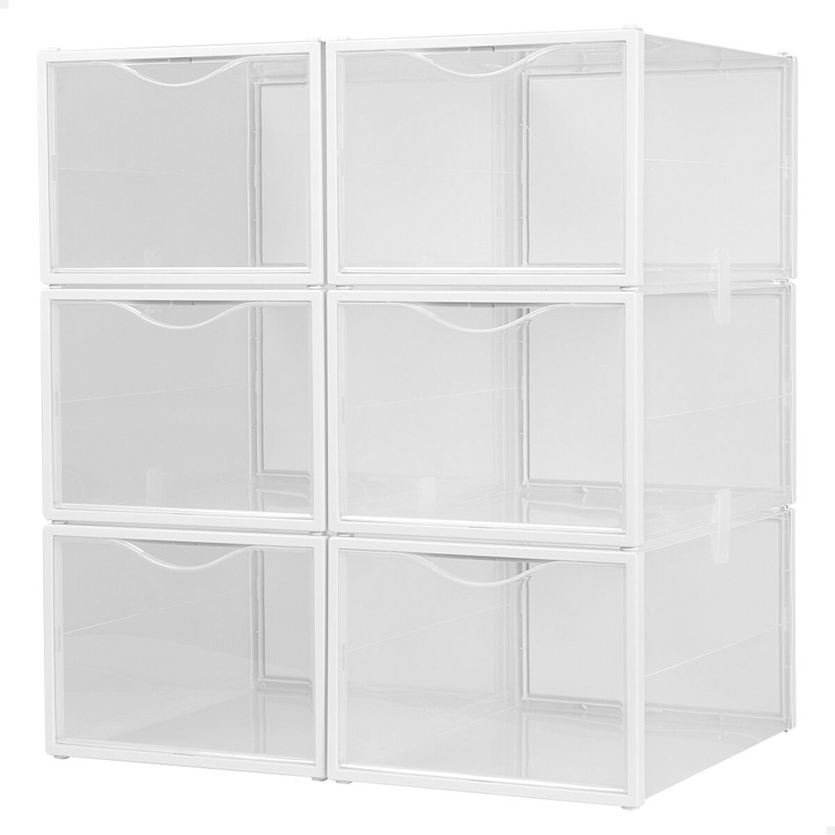 Stohovatelný box na boty Max Home bílý 6 kusů Polypropylen ABS 25 x 18,5 x 35 cm