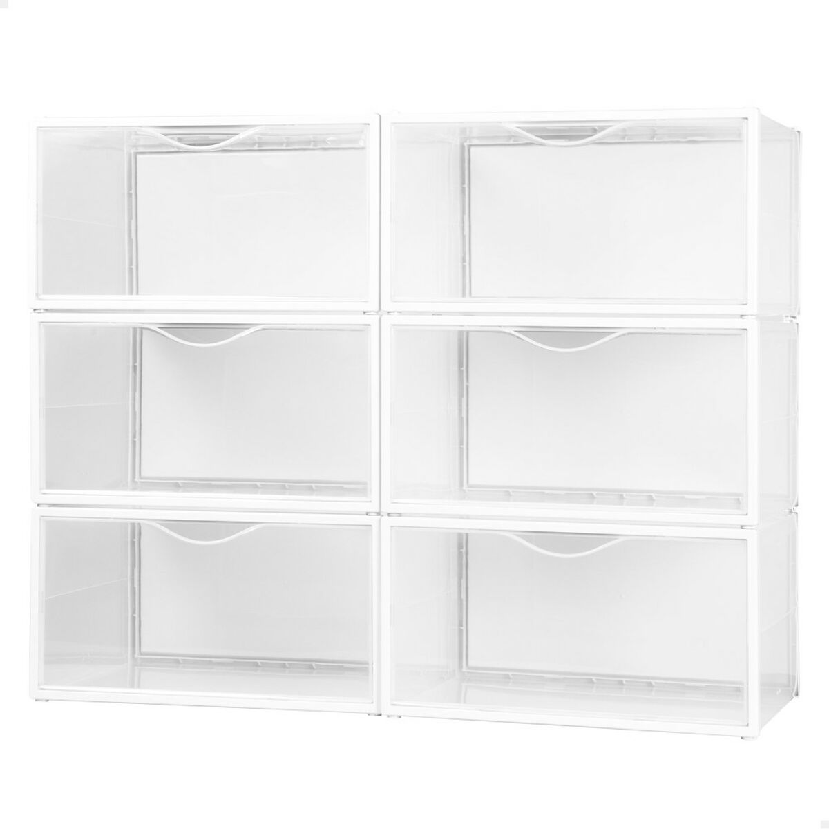 Stohovatelná krabice na boty Max Home bílá 6 kusů polypropylen ABS 35 x 18,5 x 27 cm