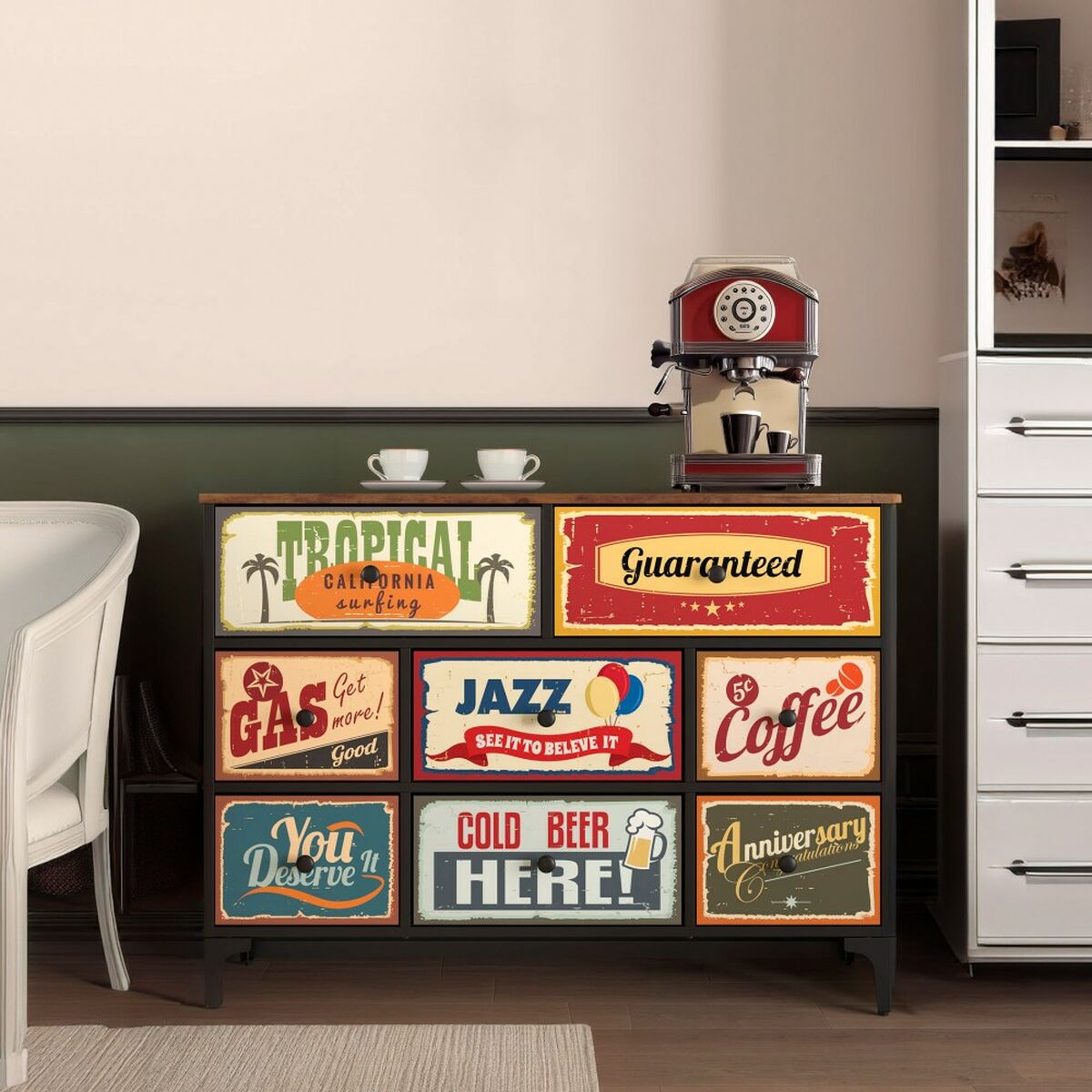 Komoda Max Home Vintage 103 x 77 x 30 cm – obrázek 2