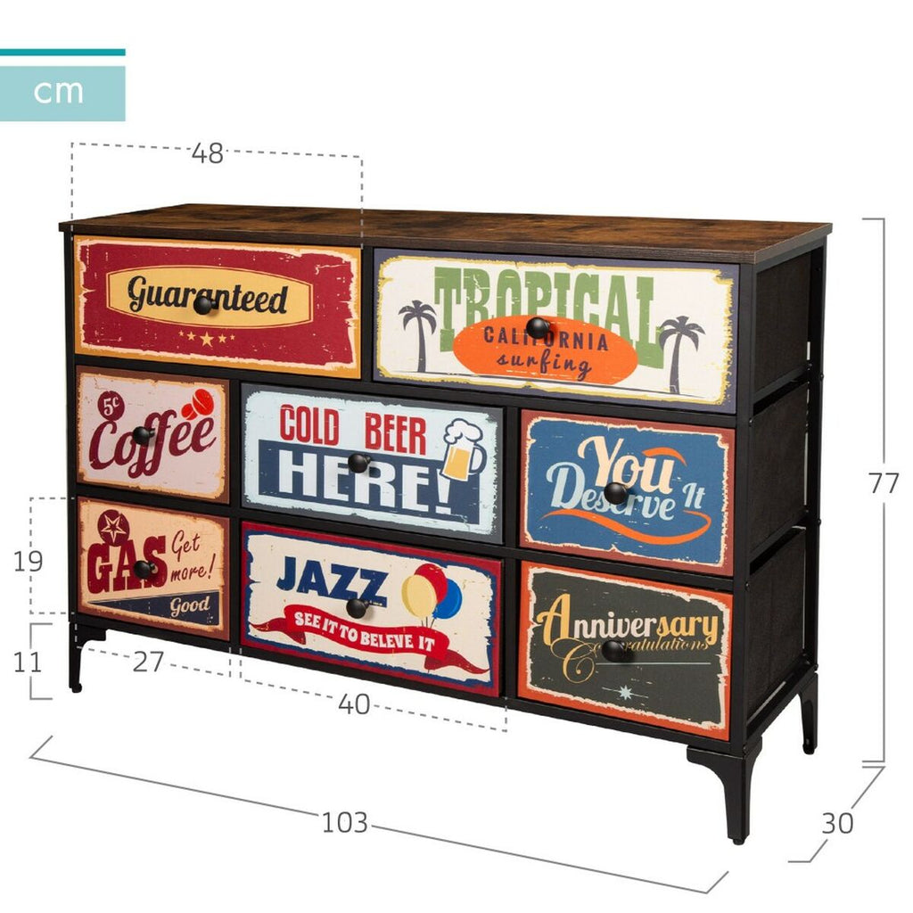 Komoda Max Home Vintage 103 x 77 x 30 cm – obrázek 4