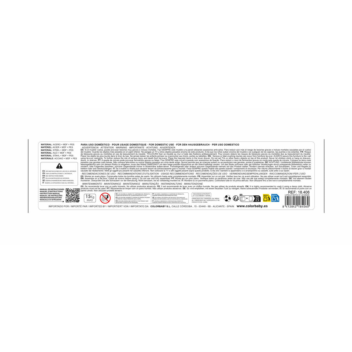 Komoda Max Home černá šedá mramor 100 x 100 x 30 cm – obrázek 7