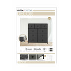 Komoda Max Home černá šedá mramor 100 x 100 x 30 cm – obrázek 8