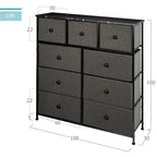 Komoda Max Home černá šedá mramor 100 x 100 x 30 cm – obrázek 4