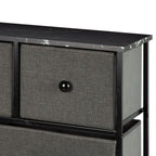 Komoda Max Home černá šedá mramor 100 x 100 x 30 cm – obrázek 5
