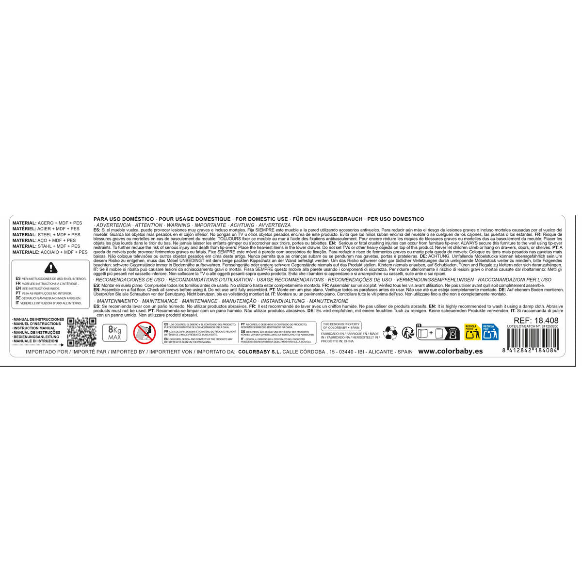 Komoda Max Home šedý mramor 80 x 62 x 30 cm – obrázek 7