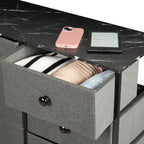 Komoda Max Home šedý mramor 80 x 62 x 30 cm – obrázek 3