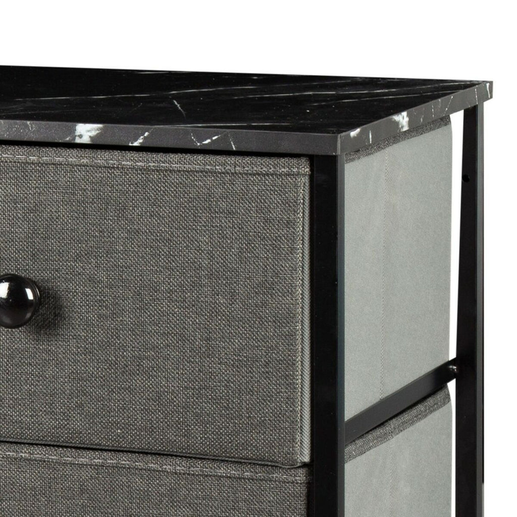 Komoda Max Home šedý mramor 80 x 62 x 30 cm – obrázek 5