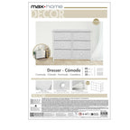 Komoda Max Home bílá 80 x 62 x 30 cm – obrázek 7