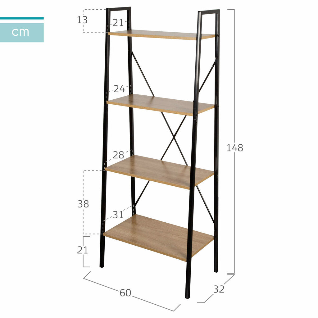 Regál Max Home ocel melamin dřevotříska 60 x 148 x 32 cm – obrázek 4