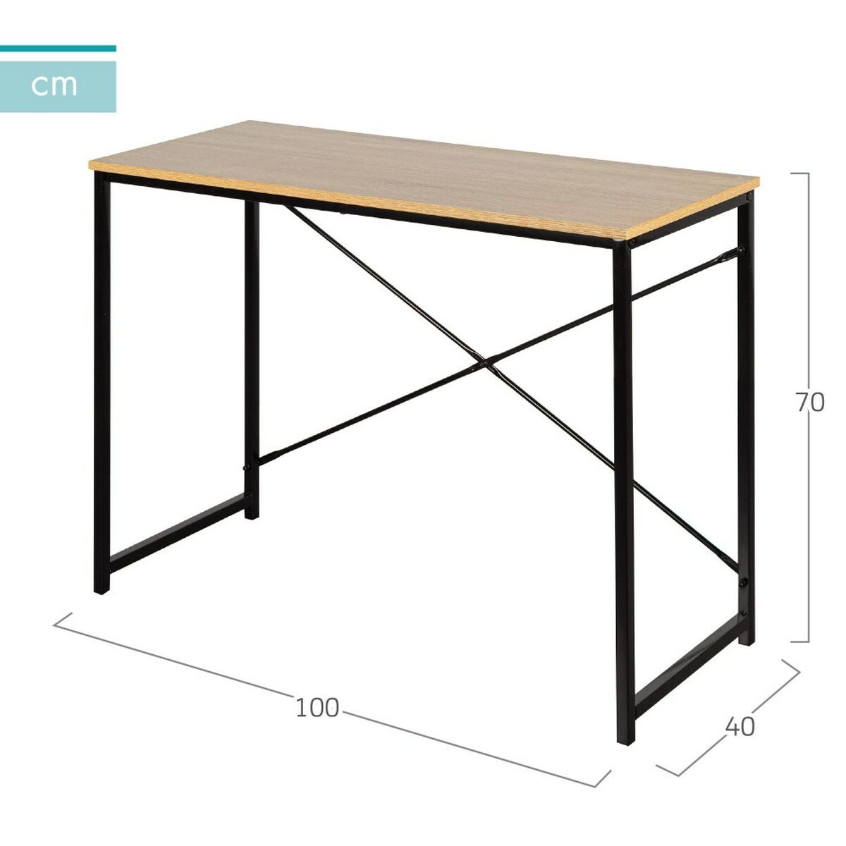 Psací stůl Max Home ocel melaminová dřevotříska 100 x 70 x 40 cm – obrázek 5