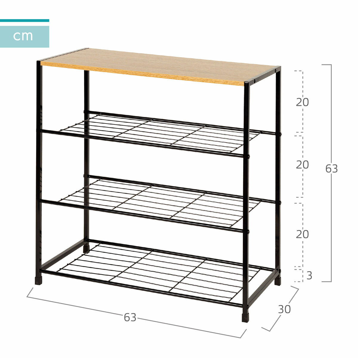 Botník Max Home 63 x 63 x 30 cm – obrázek 4
