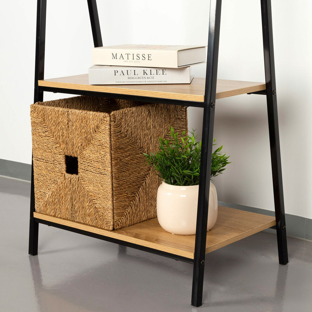 Šatní skříň s policí Max Home ocel melamin dřevotříska minimalistická 64 x 150 x 40 cm – obrázek 5