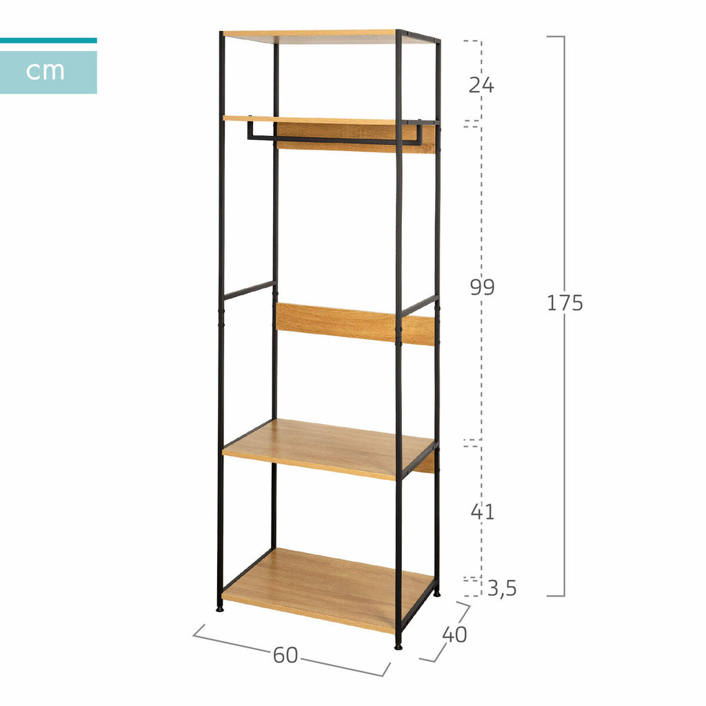 Skříň Max Home ocel melamin dřevotříska 60 x 175 x 40 cm – obrázek 4