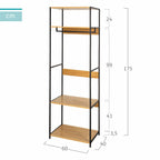 Skříň Max Home ocel melamin dřevotříska 60 x 175 x 40 cm – obrázek 4