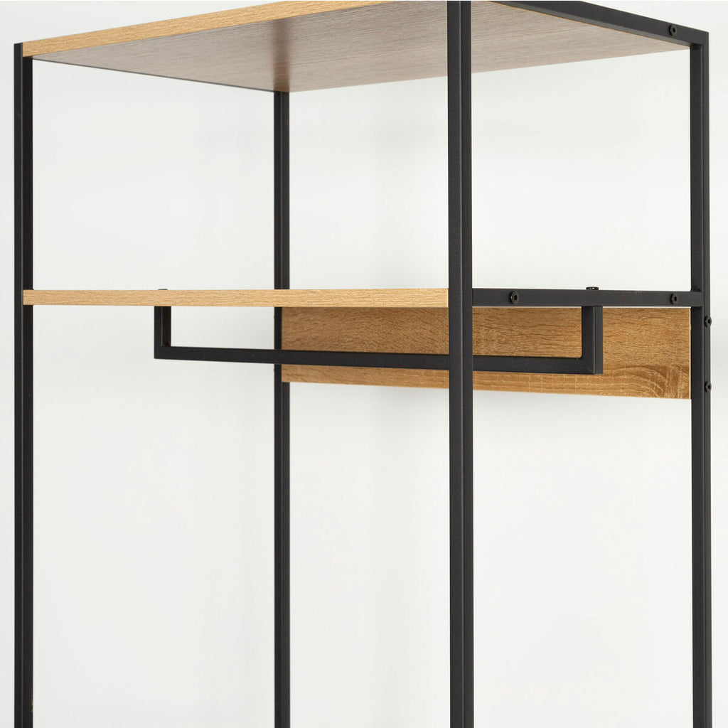 Šatní skříň Max Home látka ocel melamin dřevotříska 60 x 175 x 40 cm – obrázek 3