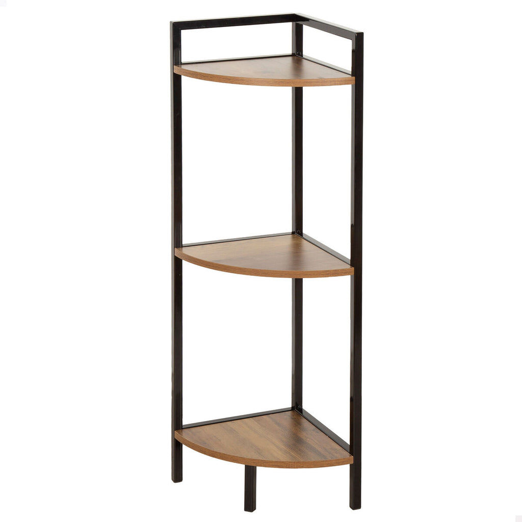 Regál Max Home černý železo dřevo MDF 24 x 80 x 24 cm