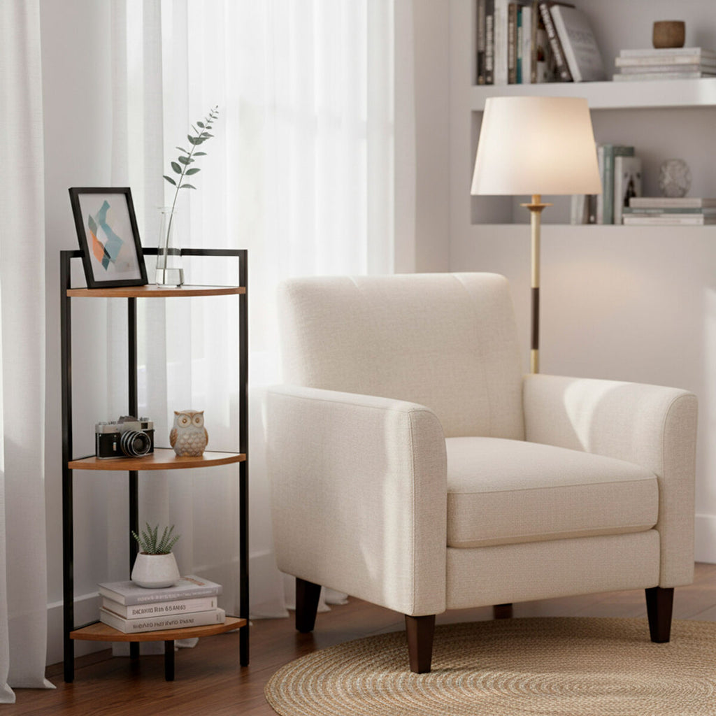 Regál Max Home černý železo dřevo MDF 24 x 80 x 24 cm – obrázek 2