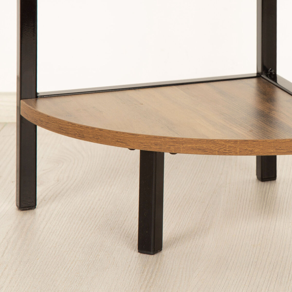 Regál Max Home černý železo dřevo MDF 24 x 80 x 24 cm – obrázek 5