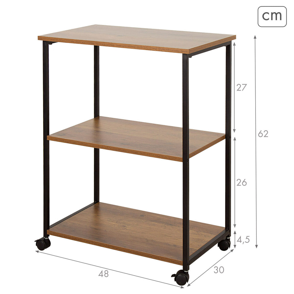 Regál Max Home železo dřevo MDF 3 police 48 × 62 × 30 cm – obrázek 4