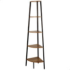 Regál Max Home černý, železo, dřevo, MDF, 5 polic, 35 x 160 x 35 cm
