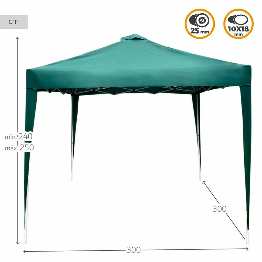 Zahradní altán Colorbaby Max-Air zelená látka ocel 300 x 300 x 250 cm – obrázek 4