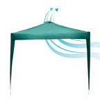 Zahradní altán Colorbaby Max-Air zelená látka ocel 300 x 300 x 250 cm – obrázek 5