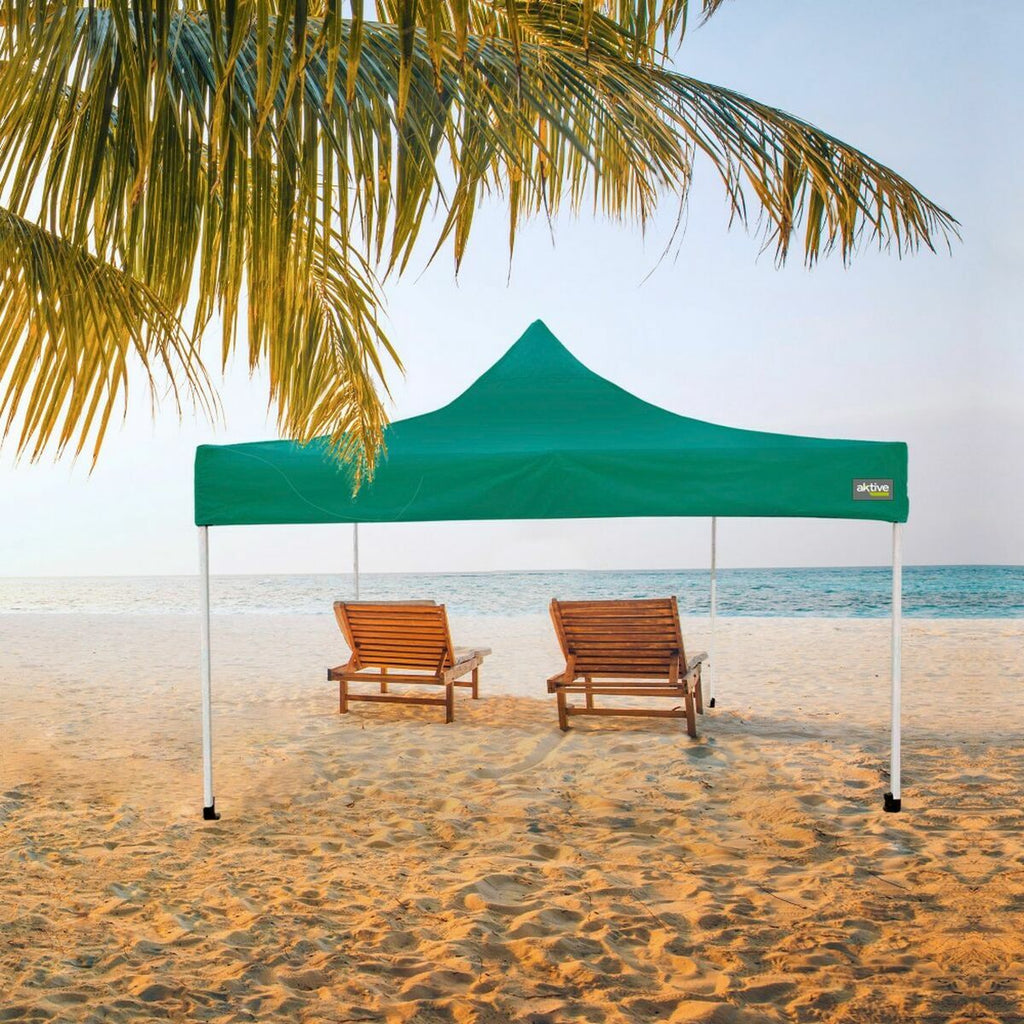 Zahradní altán Aktiv 300 x 300 x 220 cm zelený Flexibilní Nastavitelná výška – obrázek 2