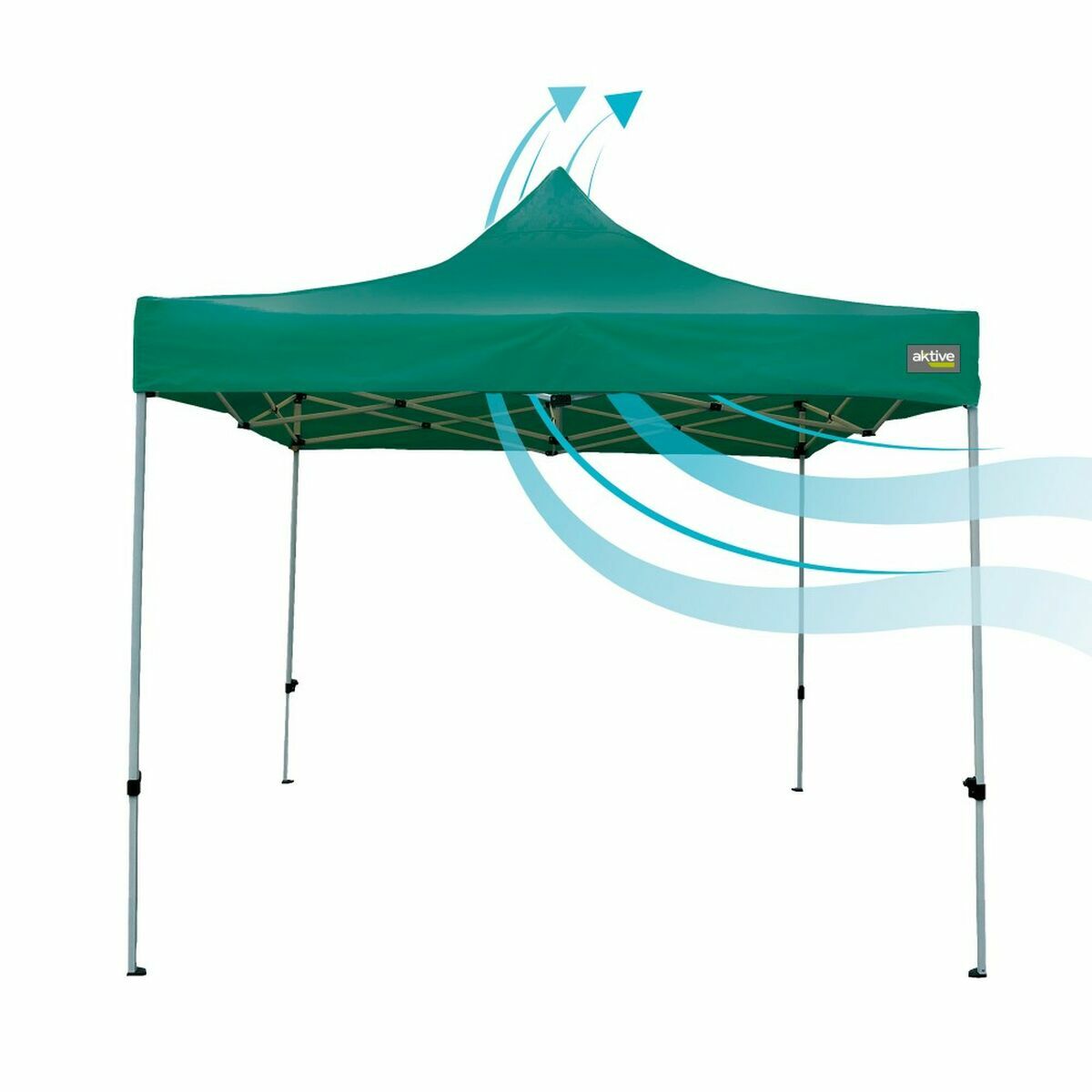 Zahradní altán Aktiv 300 x 300 x 220 cm zelený Flexibilní Nastavitelná výška – obrázek 6