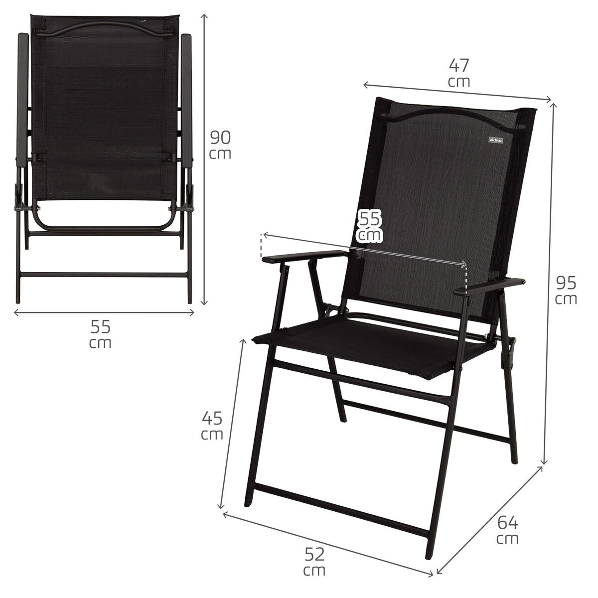 Sada stolu se 2 židlemi Aktive 75 x 70 x 75 cm (3 kusy) – obrázek 5