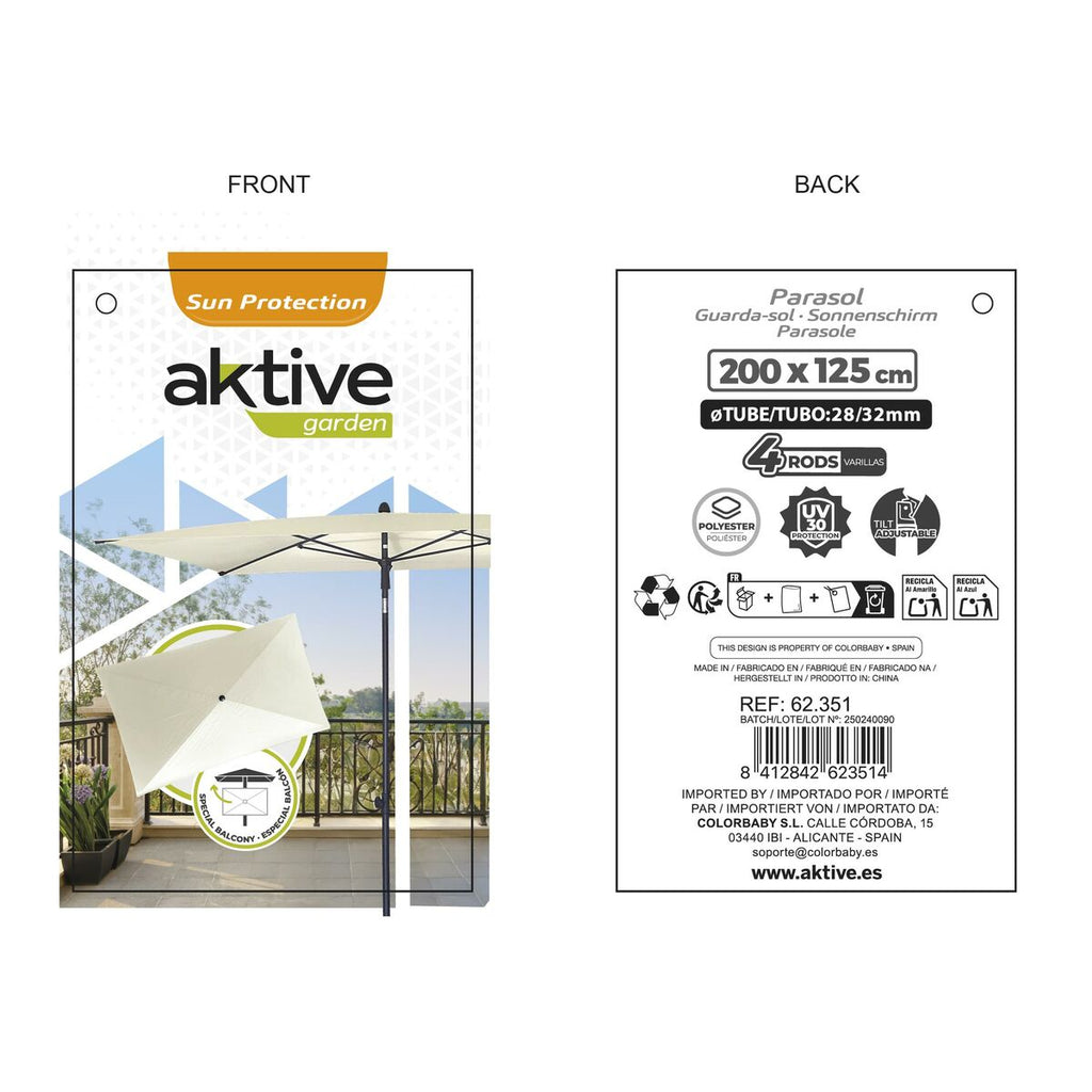 Sluneční clona Active Cream ocel 200 x 230 x 125 cm – obrázek 3