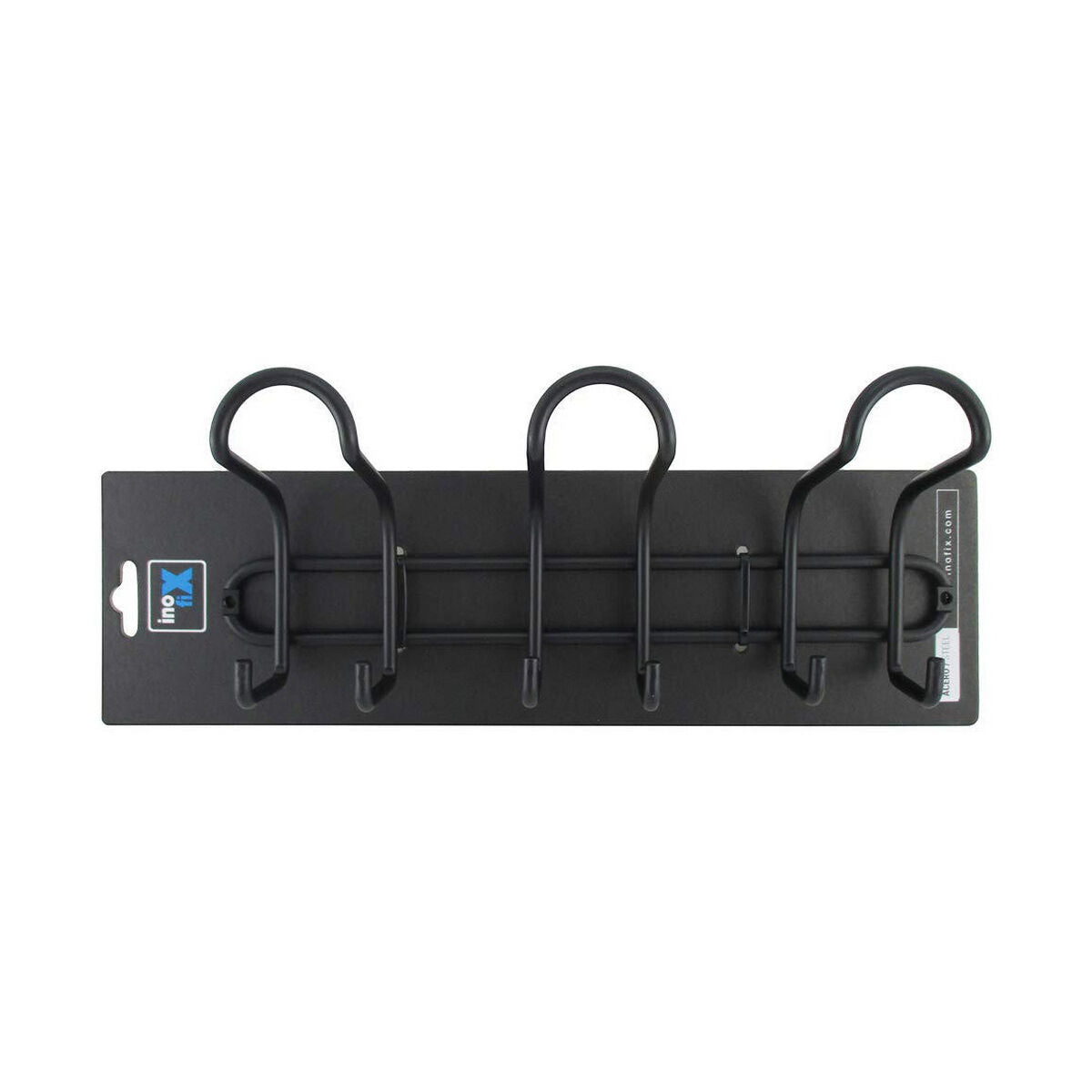 Nástěnný věšák Inofix černý ocel 13 x 31 x 8,4 cm – obrázek 2