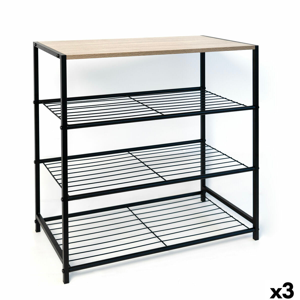 Regál Vinthera Moa kov dřevo MDF 60 x 30 x 63,5 cm (3 kusy)