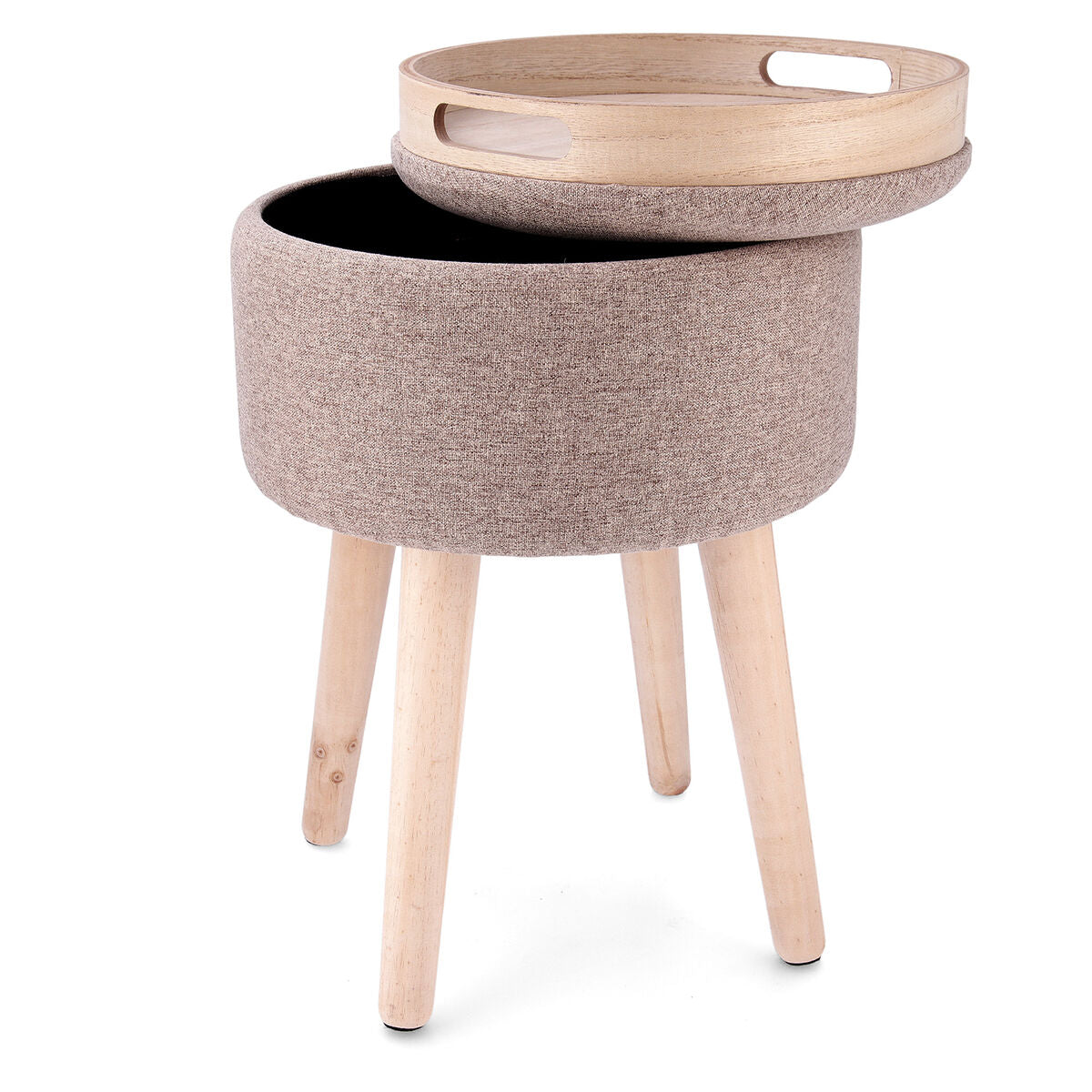 Taburet s úložným prostorem Vinthera Moa dřevo 34 x 34 x 45 cm (2 kusy) – obrázek 7