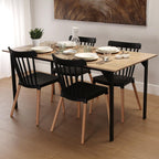 Jídelní stůl Versa Collins kov melamin dřevo MDF 75 x 80 x 164,5 cm – obrázek 2