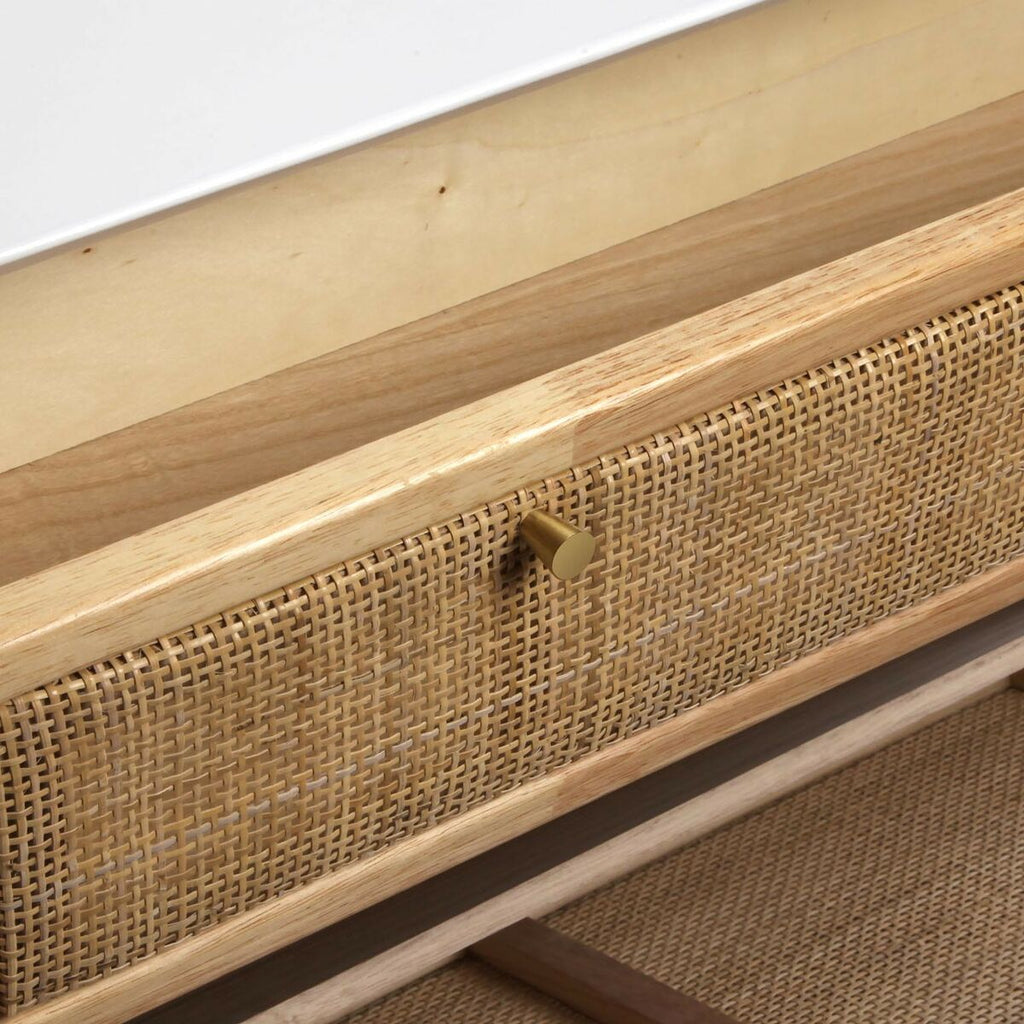 Botník Versa Vega ratanové dřevo paulovnie 25,5 x 106 x 70 cm – obrázek 5