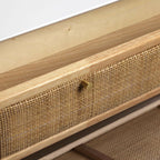 Botník Versa Vega ratanové dřevo paulovnie 25,5 x 106 x 70 cm – obrázek 5