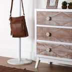 Věšák Versa bílý dřevo kov 34,5 x 180 x 34,5 cm – obrázek 2
