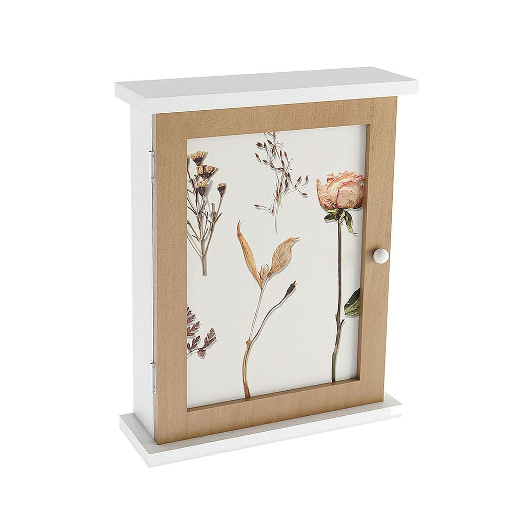Schránka na klíče Versa Blomster, dřevo MDF, 6,5 x 26 x 20 cm