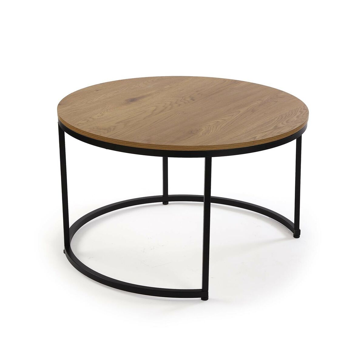 Sada 2 stolků Versa Aurea černá 48 x 48 x 42 cm 80 x 80 x 48 cm – obrázek 3