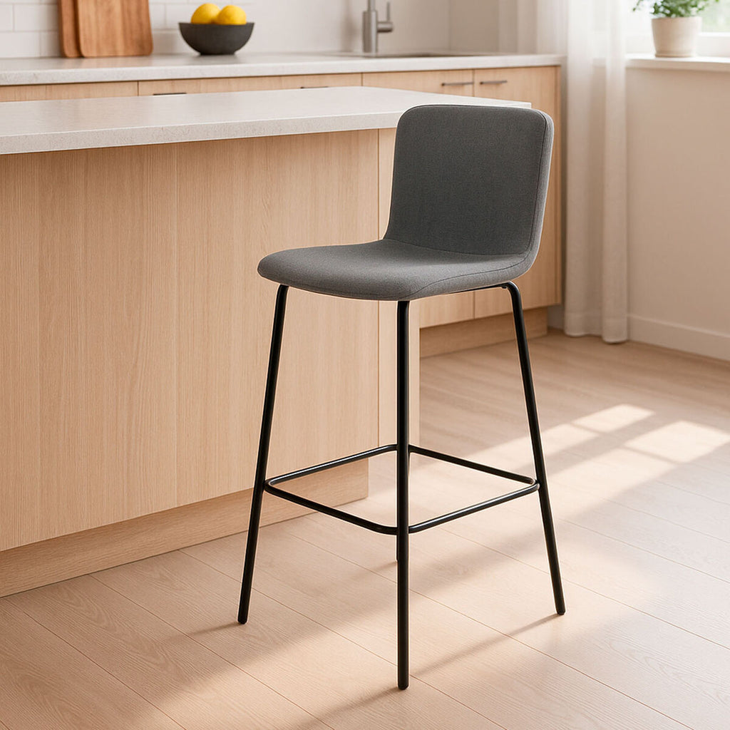 Stolička Versa černá kovová 44,5 x 93,5 x 51 cm – obrázek 2