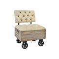 Barová stolička DKD Home Decor Jedle přírodní Černá Béžová polyester (61 x 51 x 77 cm)